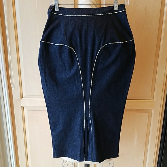 LemonTwist denim pencil skirt - Picture 2 of 5